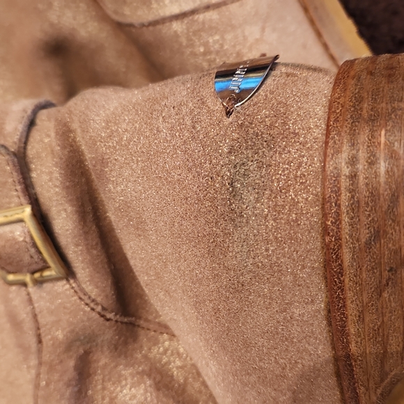 Jimmy Choo Gold Fur Lined Boots - Picture 10 of 12